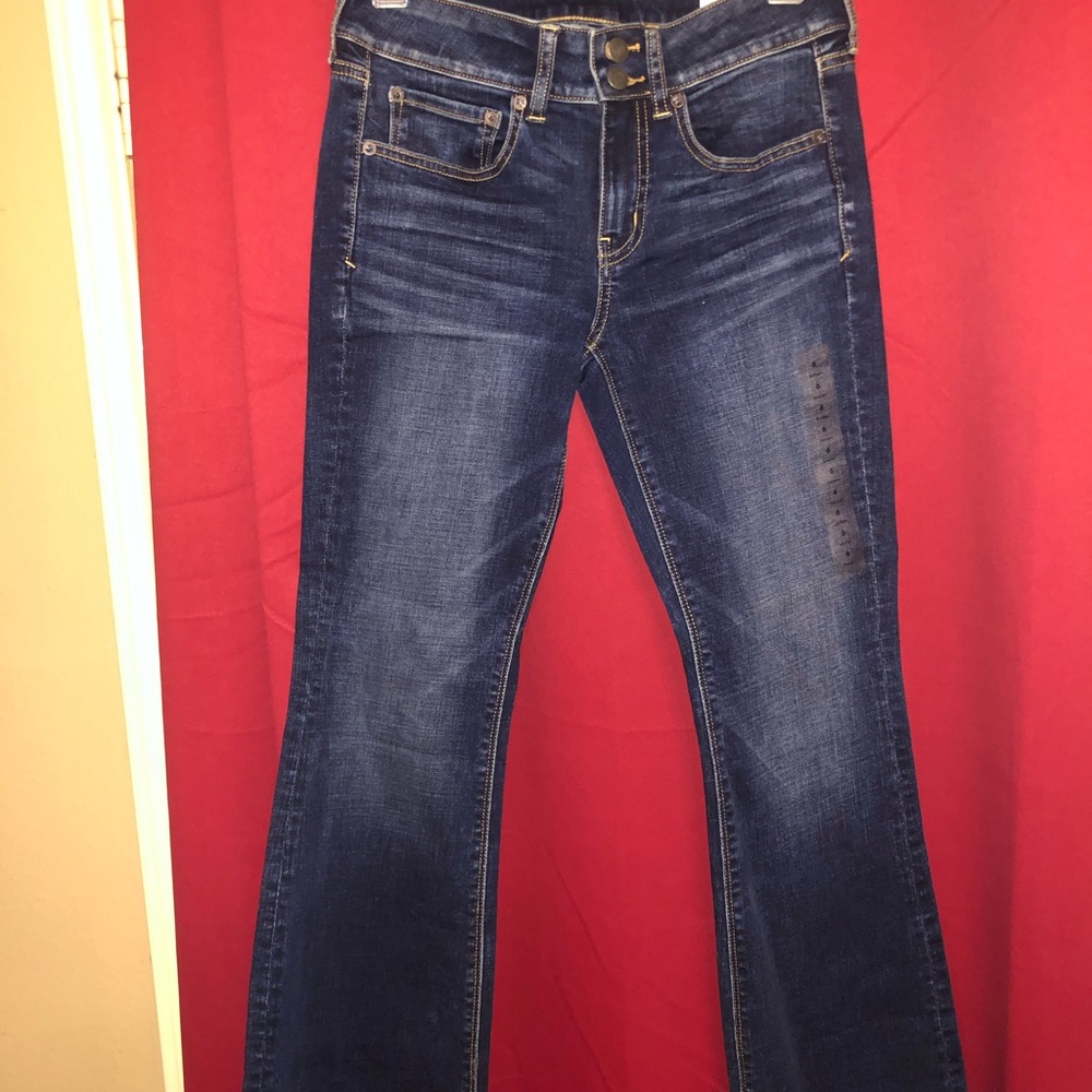 Artist flare dark waves American Eagle jeans